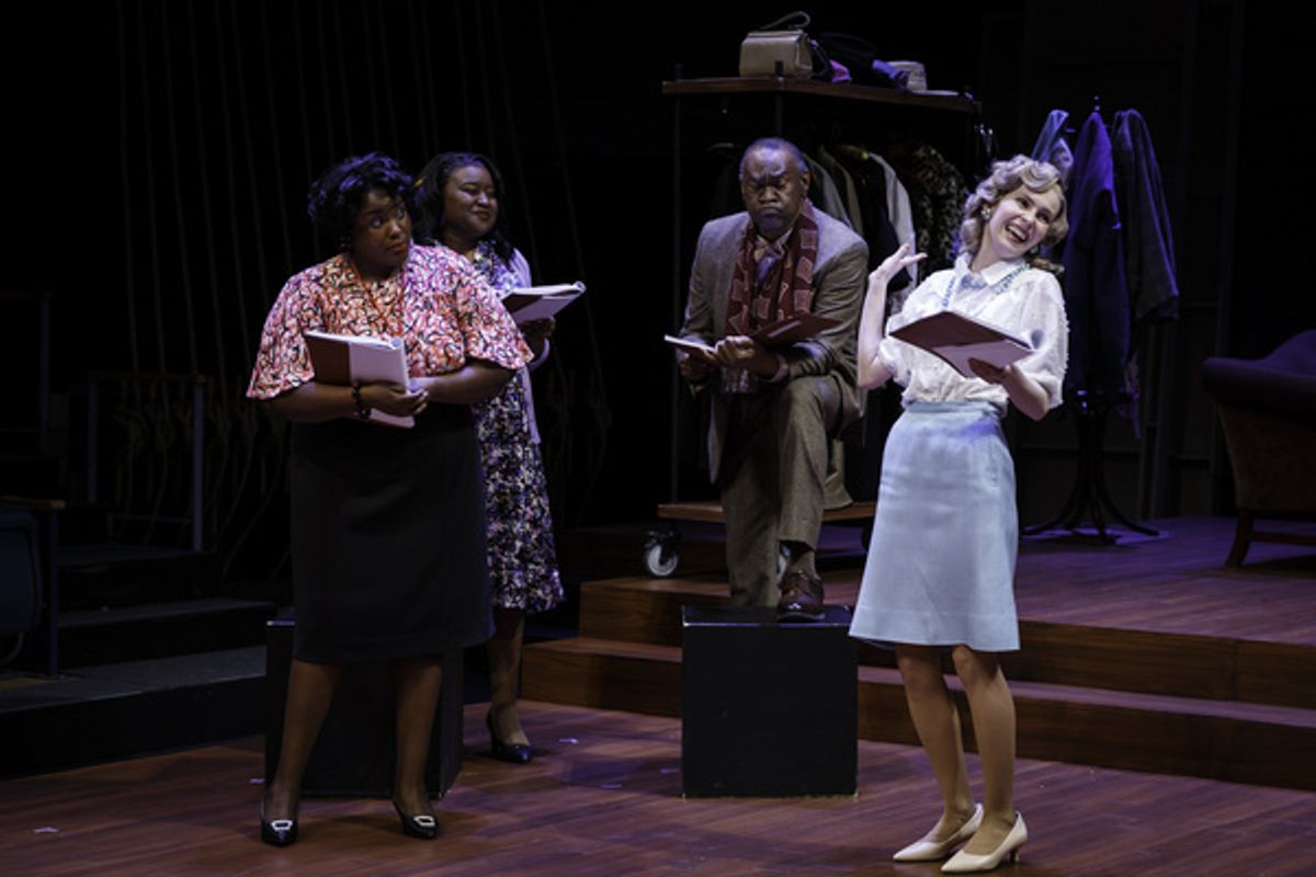 Hope Anthony, Shinnerrie D. Jackson, Garbie Dukes, and Emma Brown Baker in TROUBLE IN MIND at Pittsburgh Public Theater. Photo by Maranie R. Staab. at 