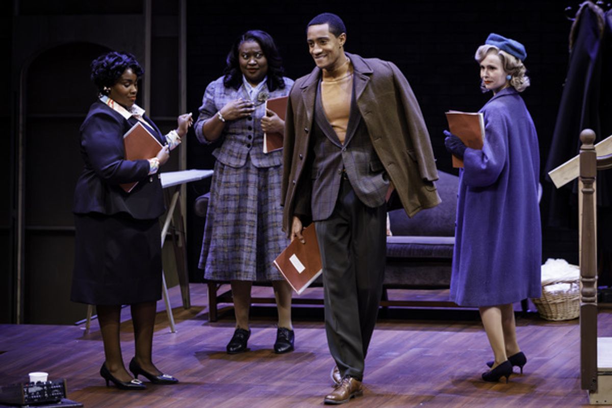 Hope Anthony, Shinnerrie D. Jackson, Vandous Stripling II, and Emma Brown Baker in TROUBLE IN MIND at Pittsburgh Public Theater. Photo by Maranie R. Staab. at 