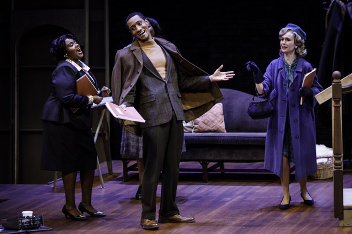 Hope Anthony, Shinnerrie D. Jackson, Vandous Stripling II, and Emma Brown Baker in TROUBLE IN MIND at Pittsburgh Public Theater. Photo by Maranie R. Staab. at 