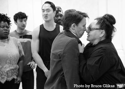 Kevin Cahoon, Keala Settle and The Cast of "Urinetown" Photo