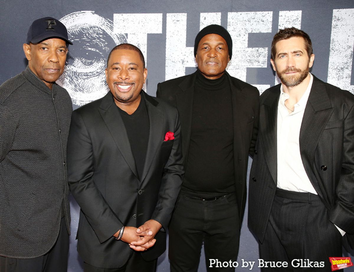 Denzel Washington, Producer Brian Moreland, Director Kenny Leon and Jake Gyllenhaal  at 