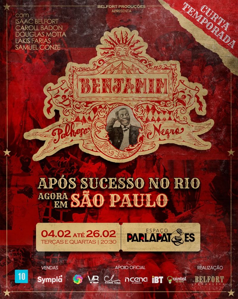 Musical BENJAMIM, O PALHA?O NEGRO Tells the Story of the First Black Clown in Brazil  Image