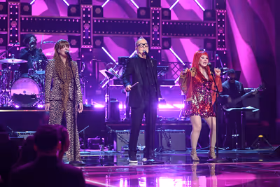 Cindy Wilson, Fred Schneider, Kate Pierson of The B-52's Photo