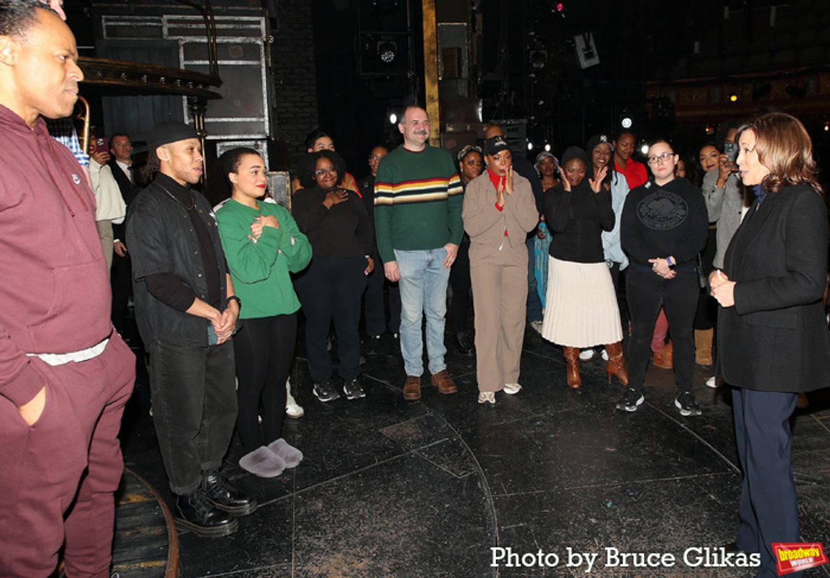 Kamala Harris and The Cast of ‘A Wonderful World: The Louis Armstrong Musical’ at 