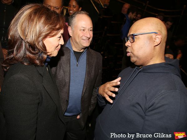 Kamala Harris, Douglas Emhoff and James Monroe Iglehart Photo