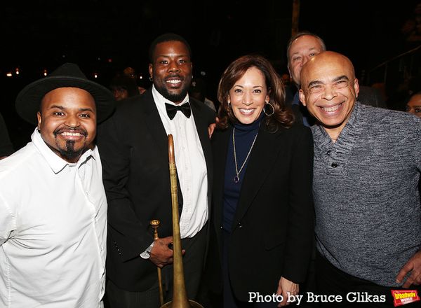 Kamala Harris and members of ‘A Wonderful World: The Louis Armstrong Musical’ Photo