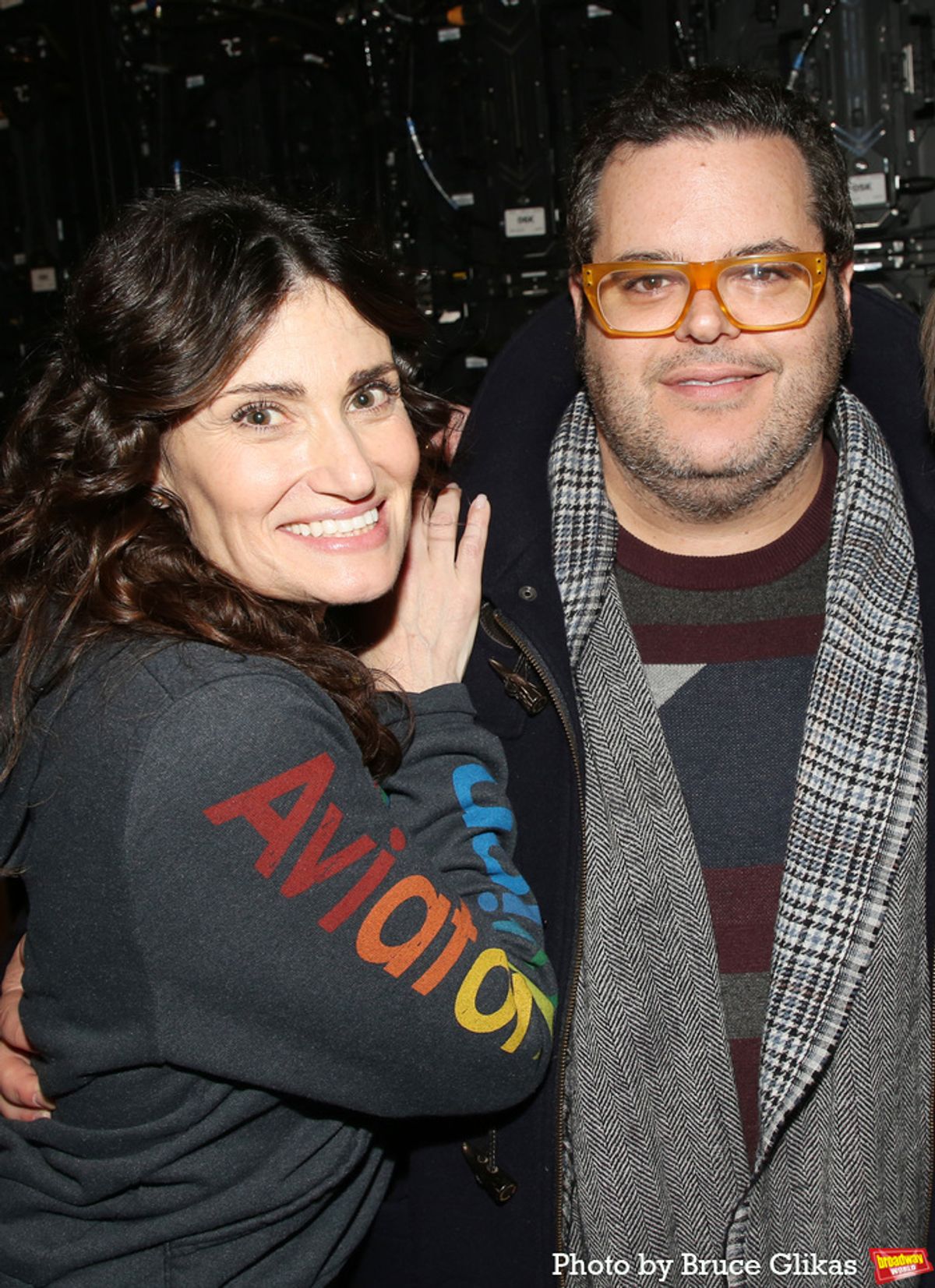Idina Menzel and Josh Gad at 