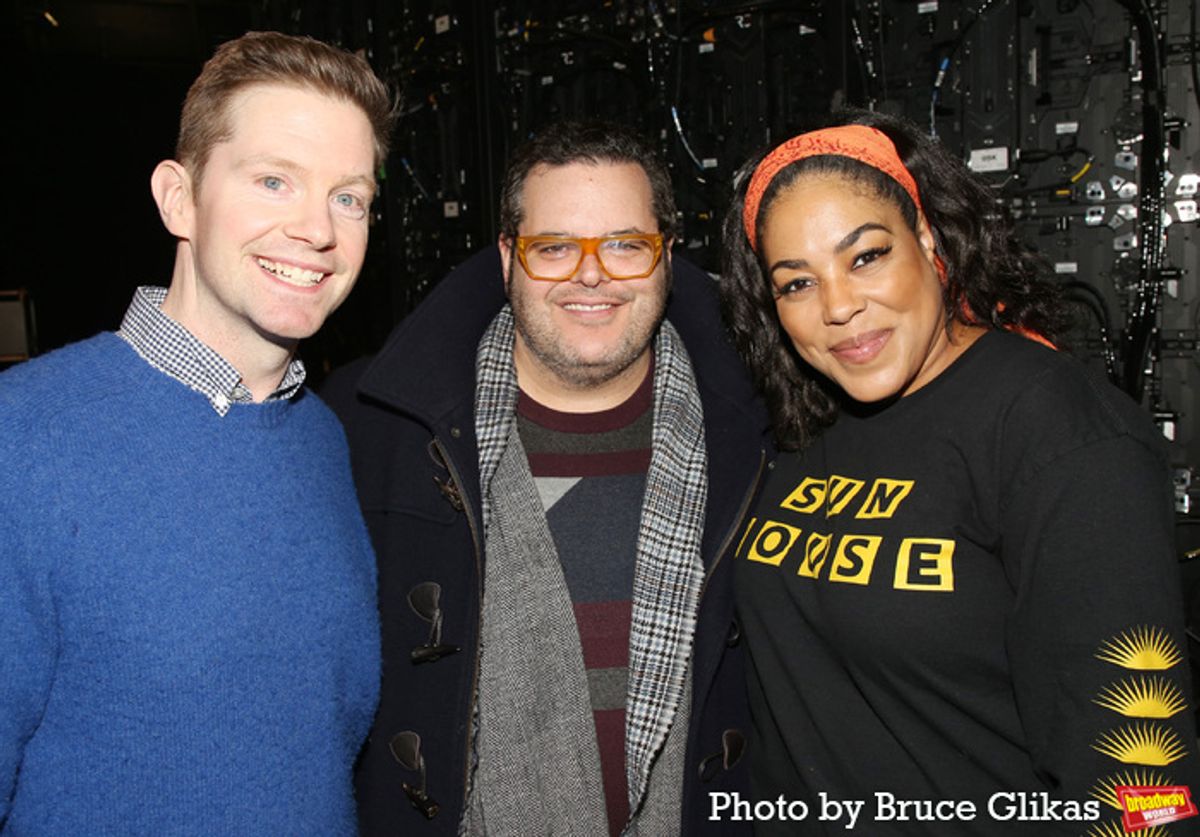 Rory O'Malley, Josh Gad and De'Adre Aziza at 