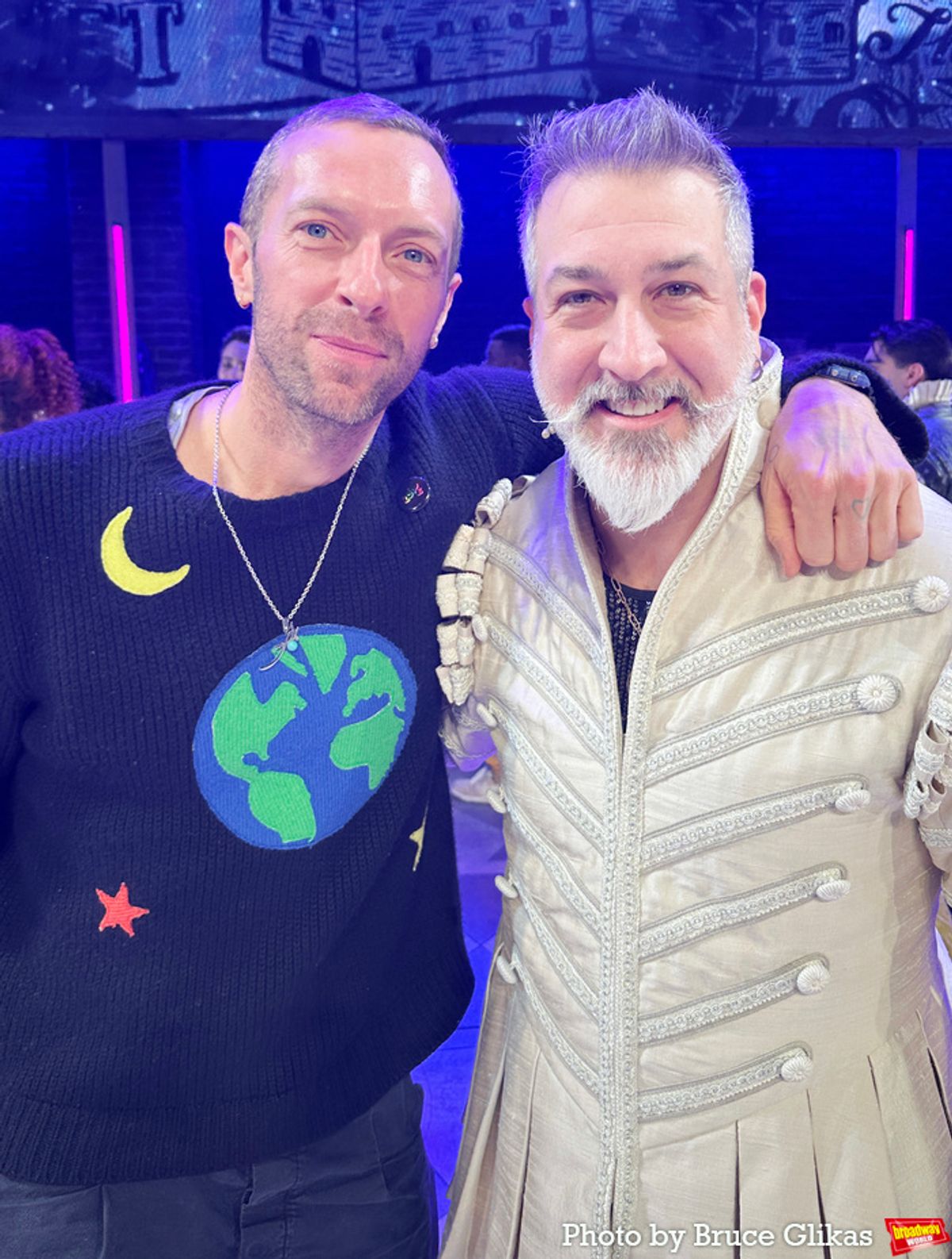 Chris Martin and Joey Fatone at 