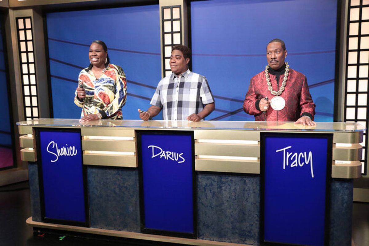 Leslie Jones, Tracy Morgan, Eddie Murphy at 