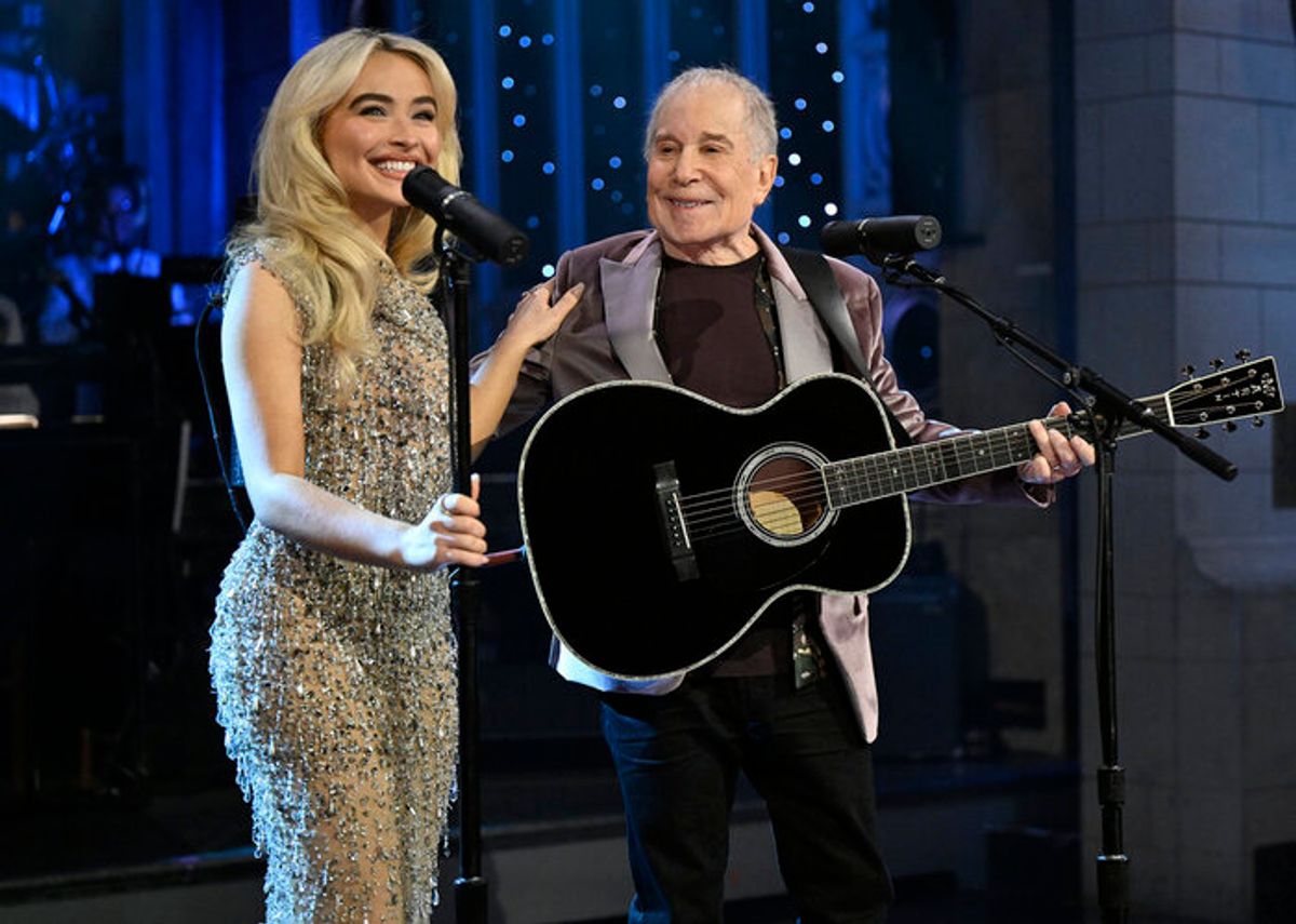 Sabrina Carpenter and Paul Simon at 