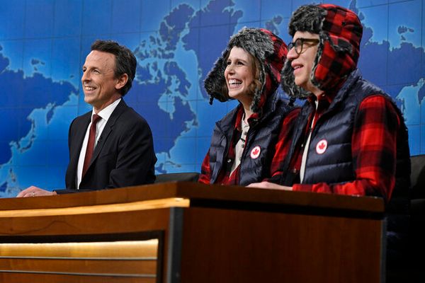 Seth Meyers, Vanessa Bayer, and Fred Armisen Photo