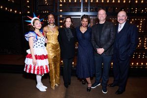 Jordan Tyson, Joy Woods, Kamala Harris, Audra McDonald, Doug Emhoff & Danny Burstein Photo