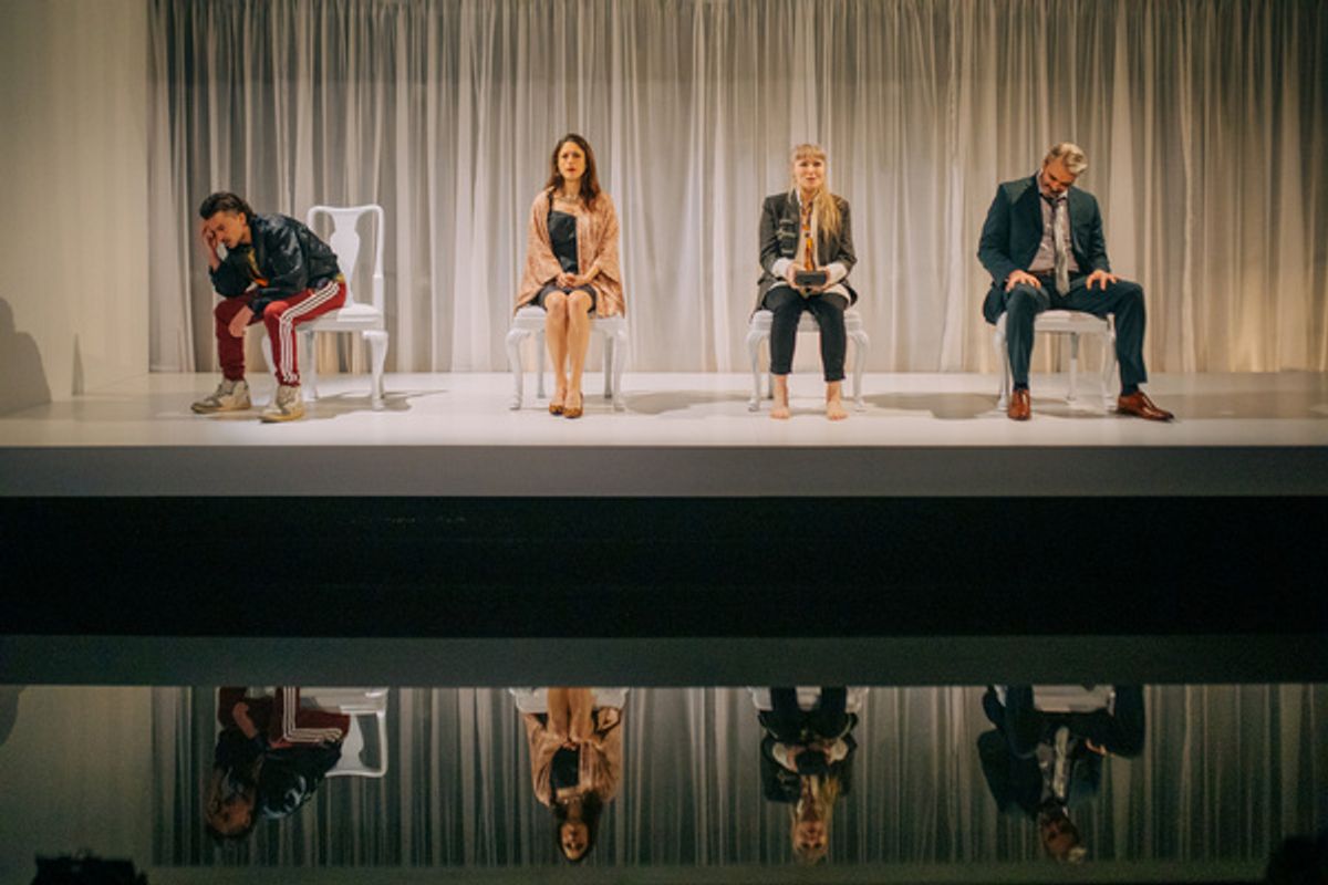 CRAVE: Christopher Morson, Alexandra Tavares, Marya Sea Kaminski, Lathrop Walker. Photo by Joe Moore at 