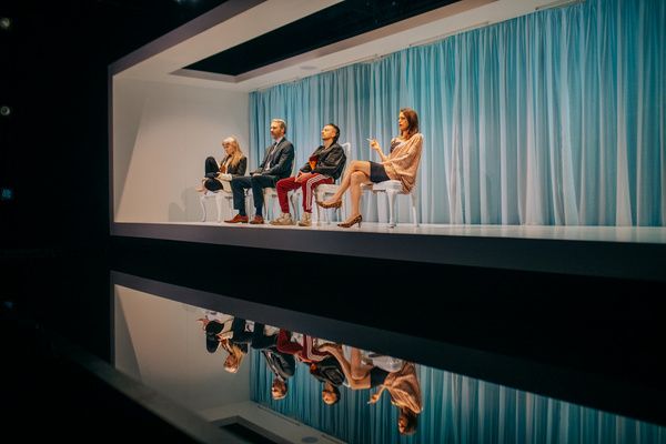 CRAVE: SET DESIGN by Jennifer Zeyl,  LIGHTING DESIGN by Jessica Trundy, COSTUME DESIG Photo