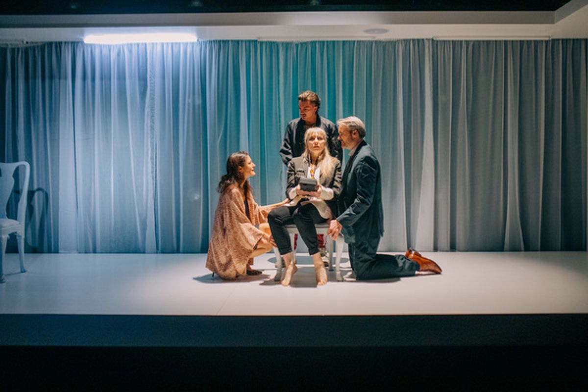 CRAVE: Marya Sea Kaminski (center), Christopher Morson, Alexandra Tavares, Lathrop Walker, Photo by Joe Moore at 