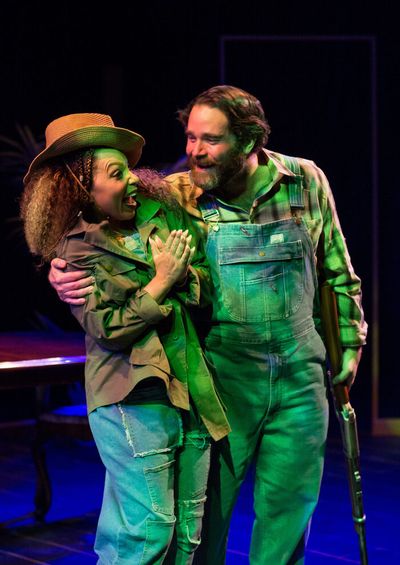 Harold Rabbit (Sarah Hollis) and Theodore (James Luster)  Photo