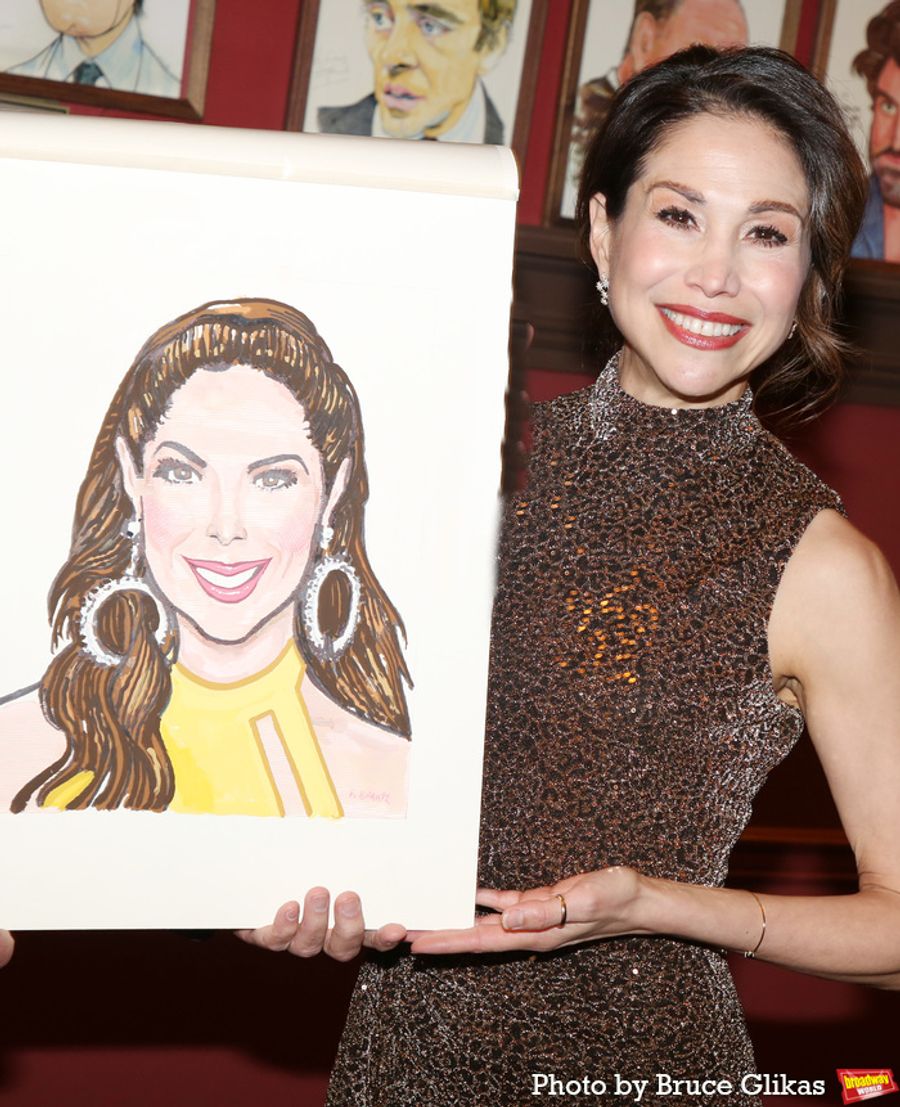 Photos: CHICAGO's Bianca Marroquín Receives Sardi's Caricature Image