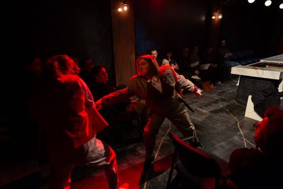 Madelyn Loehr (ensemble) and Anne Sheridan Smith (Titus)  Photo
