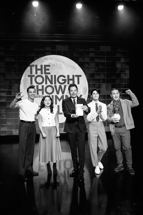 Darren Criss, Helen J Shen, Jimmy Fallon, Dez Duron, and Marcus Choi Photo