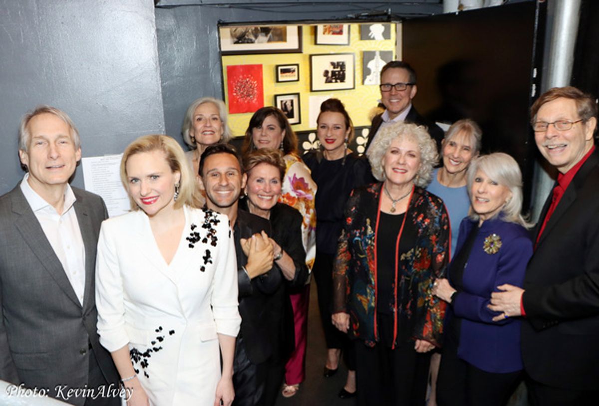 Gregg Edelman, Haley Swindal, Nicolas King, Lorna Dallas, Karen Mason, Gretchen Reinhagen, Caroline Roelands, Judy Kaye, Lewis Cleale, Loni Ackerman, Jamie deRoy, Barry Kleinbort at 