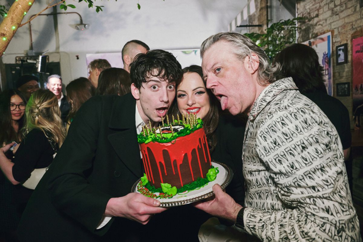 Milo Manheim, Elizabeth Gillies, Jeremy Kushnier  at 