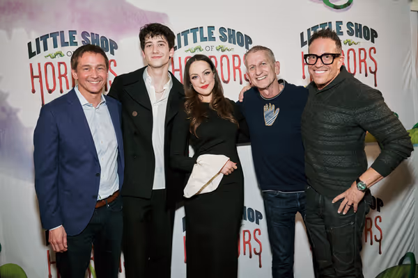 Rob Ahrens, Milo Manheim, Elizabeth Gillies, Tom Kirdahy, Michael Mayer Photo