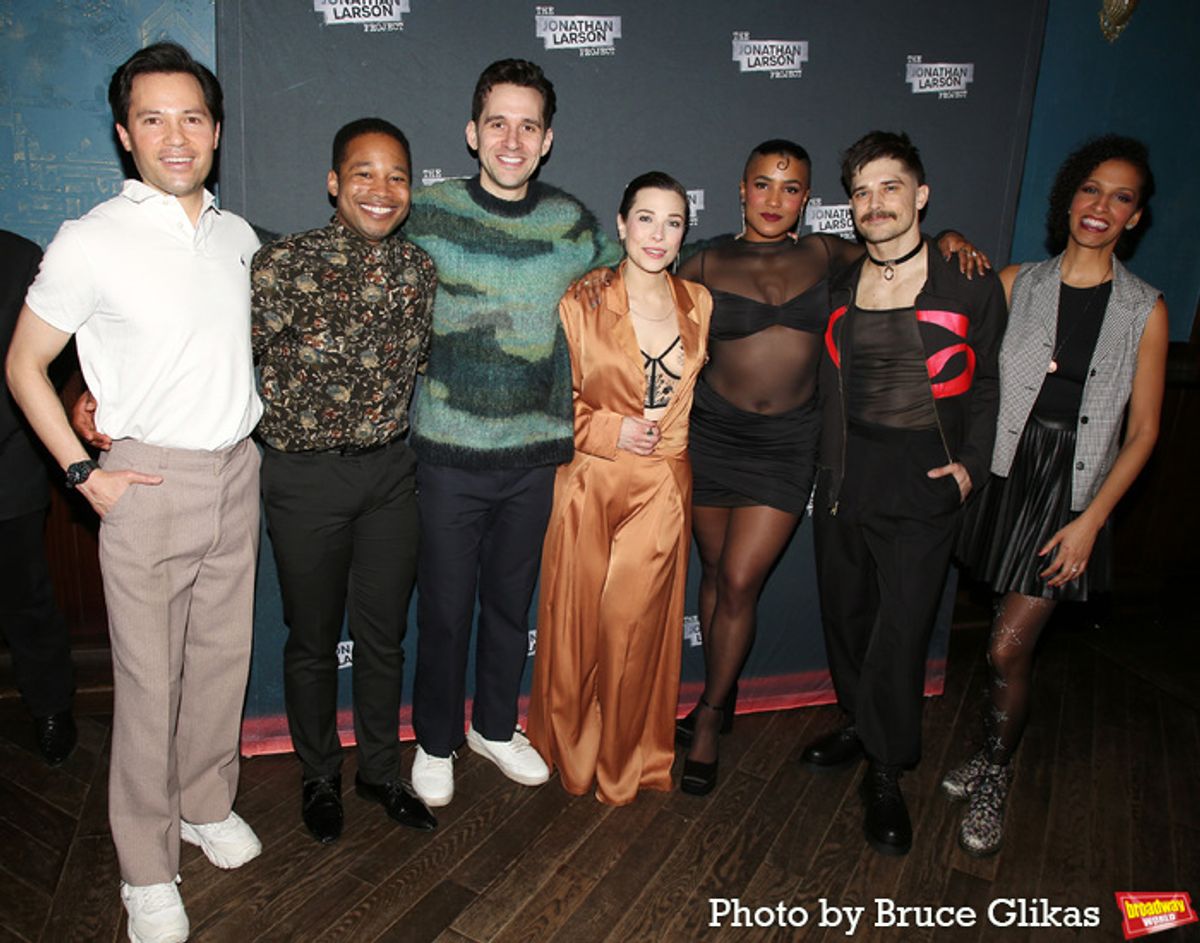 Jason Tam, Gilbert L. Bailey II, Adam Chanler-Berat, Lauren Marcus, Taylor Iman Jones, Andy Mientus and Jessie Hooker-Bailey at 