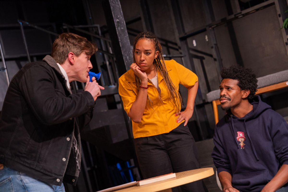 Patrick Heusinger, Tawny Newsome, and Camrus Johnson. Photo credit Makela Yepez. at 