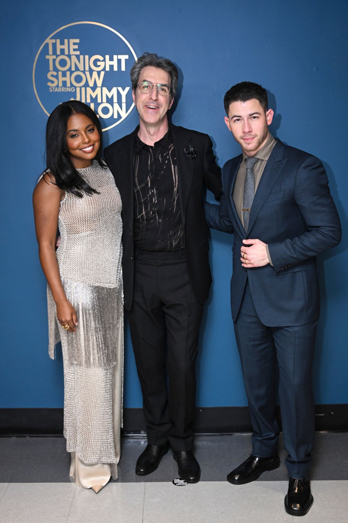 Jimmy Fallon, Adrienne Warren, Nick Jonas at 