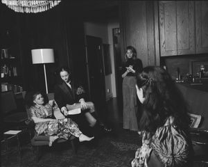 From left: Gagarin, Nicole Chaffin, Sophie Dushko, and Lauren Guglielmello in rehears Photo