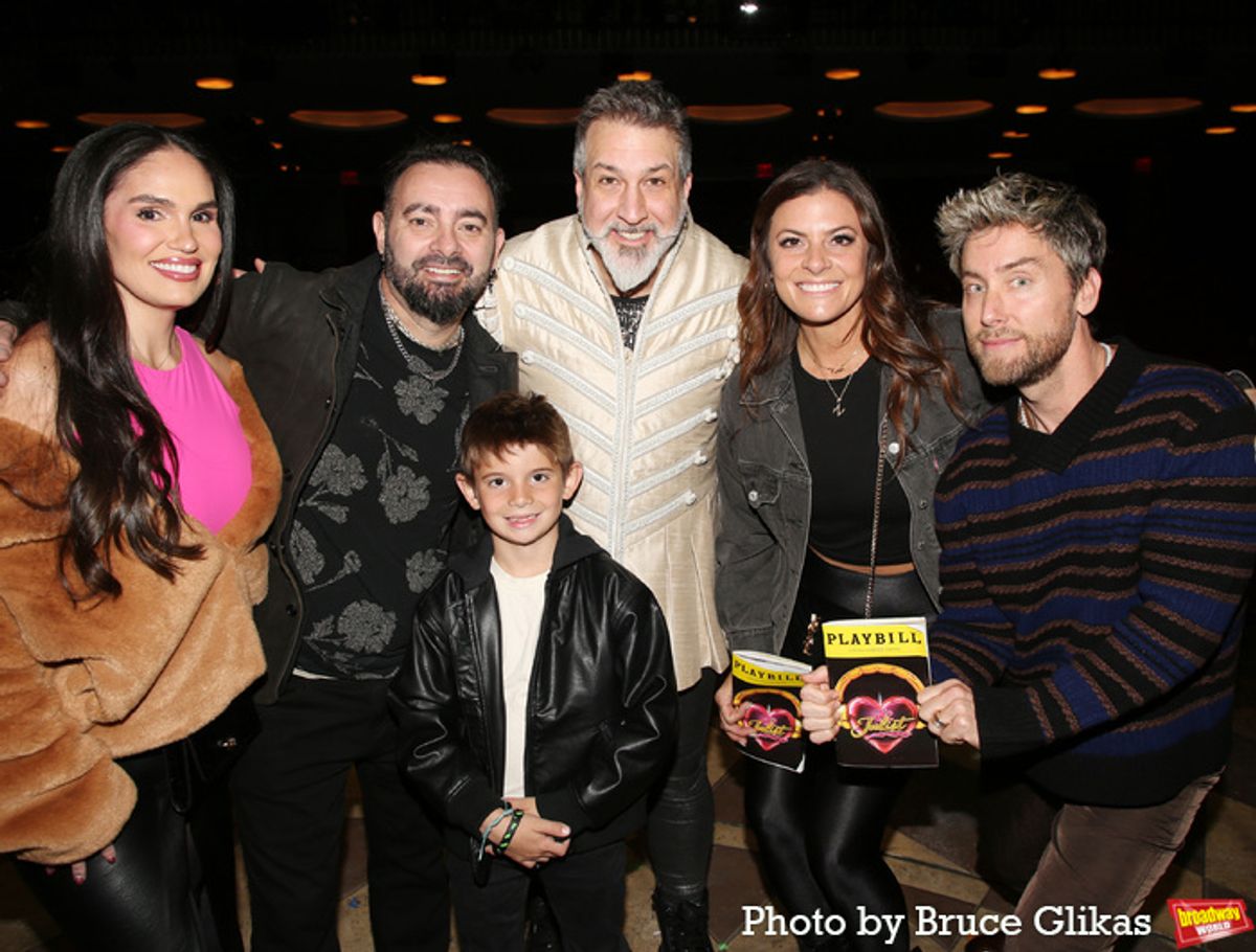 Izabel Araujo, Chris Kirkpatrick, Nash Dylan Kirkpatrick, Joey Fatone, Karly Skladany and Lance Bass at 