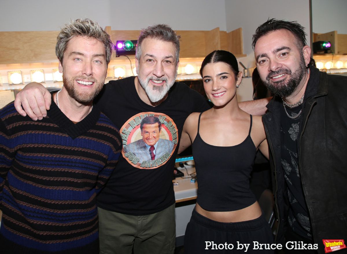 Lance Bass, Charli D'Amelio, Joey Fatone and Chris Kirkpatrick  at 