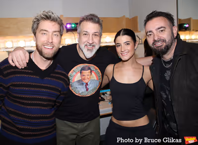 Lance Bass, Charli D'Amelio, Joey Fatone and Chris Kirkpatrick  Photo