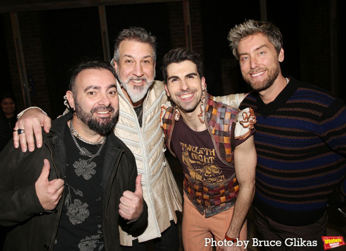 Chris Kirkpatrick, Joey Fatone, Daniel Assetta and Lance Bass  at 