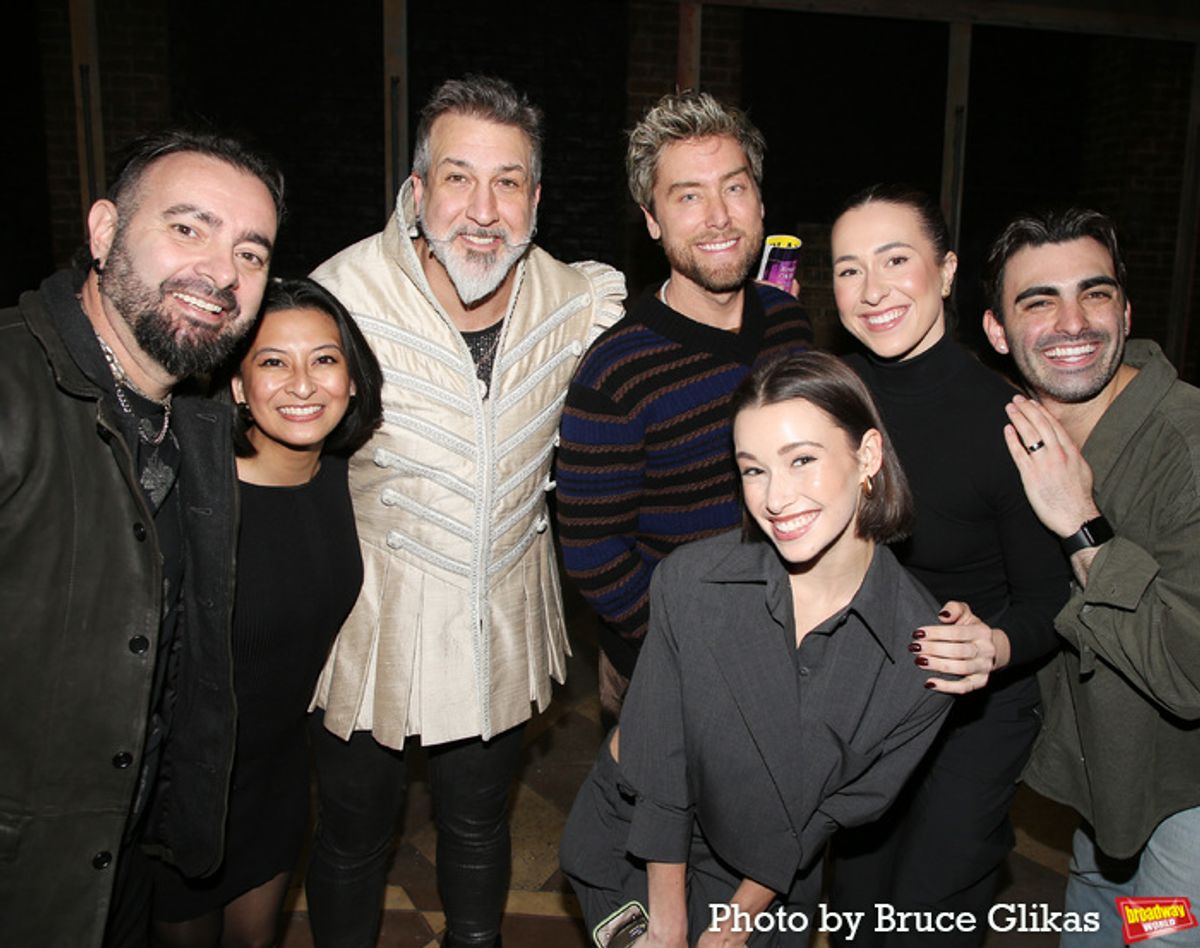 Chris Kirkpatrick, Alaina Ví Maderal, Joey Fatone, Lance Bass, Ava Noble, Romy Vuksan and Daniel J. Maldonado at 