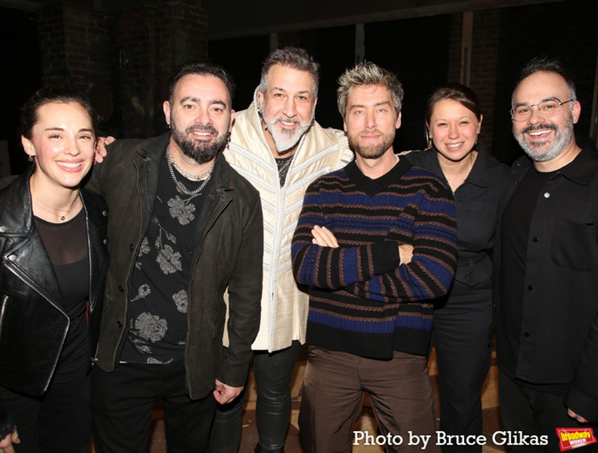 Chelsea Smith, Chris Kirkpatrick, Joey Fatone, Lance Bass, Haley Bennett and Dominic Fallacaro at 