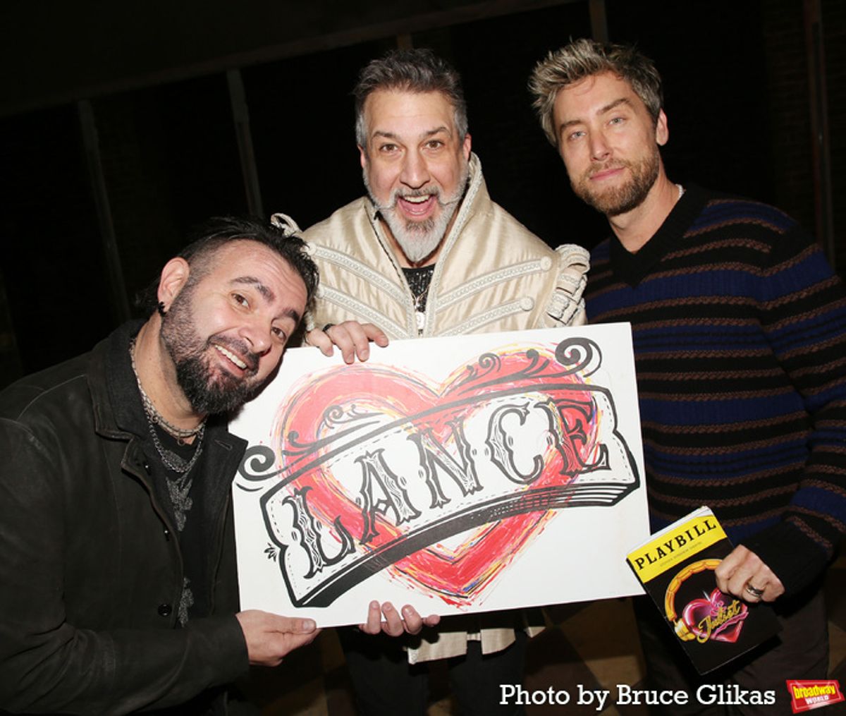 Chris Kirkpatrick, Joey Fatone and Lance Bass  at 