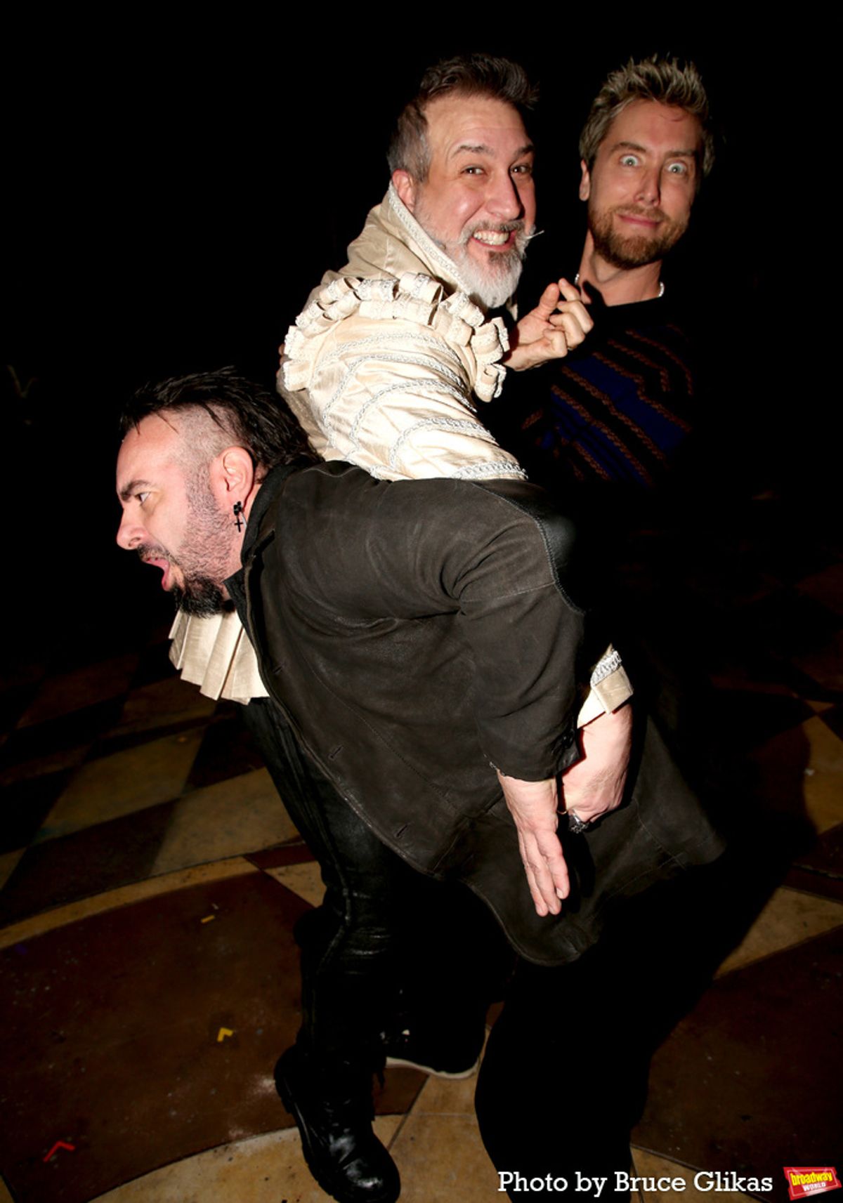 Chris Kirkpatrick, Joey Fatone and Lance Bass  at 