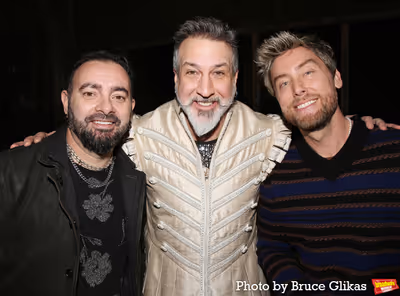 Chris Kirkpatrick, Joey Fatone and Lance Bass  Photo
