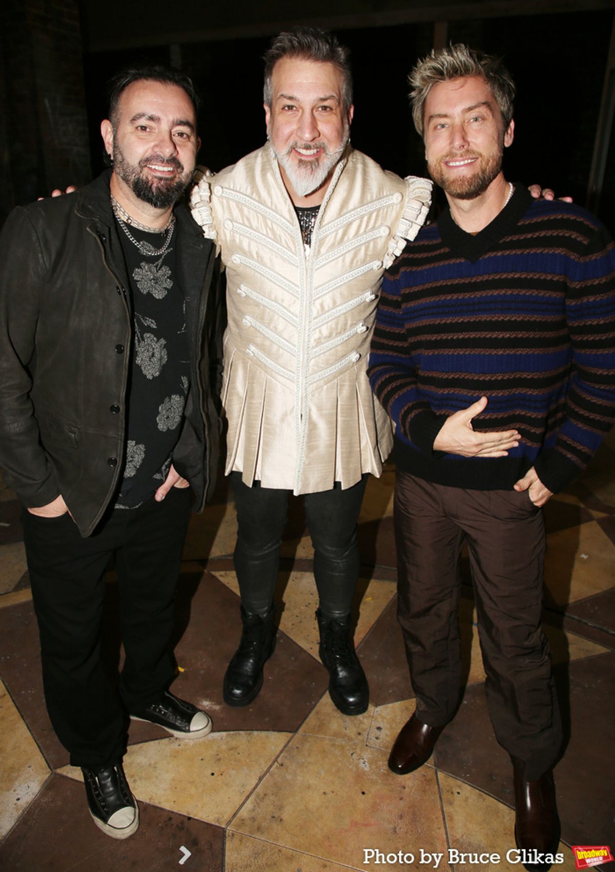 Chris Kirkpatrick, Joey Fatone and Lance Bass  at 