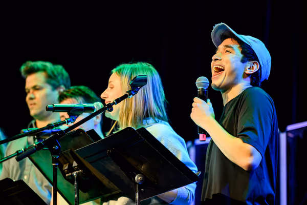 Andrew Rannells, Hennessy Winkler, Jessie Mueller and Zachary Noah Piser  Photo