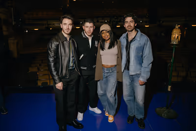Kevin Jonas, Nick Jonas, Adrienne Warren, Joe Jonas Photo