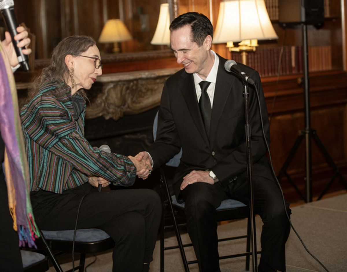 Joyce Carole Oates and Bill Connington during the post-performance audience discussion.  Photo by: Karen Smul at 