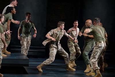Andrew Burnap and the Cast of OTHELLO Photo