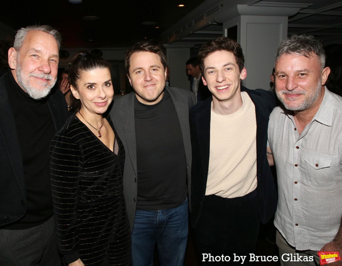 Jeanine Serralles,MTC Executive Director Chris Jennings, Playwright Joshua Harmon, Andrew Barth Feldman and Director Trip Cullman at 