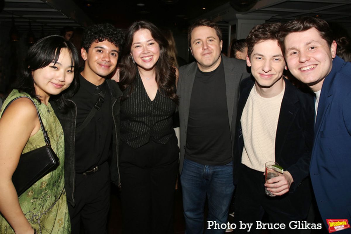 Helen J. Shen, Nathan Levy, JuJu Jaworski,  Playwright Joshua Harmon, Andrew Barth Feldman and Sam Primack at 