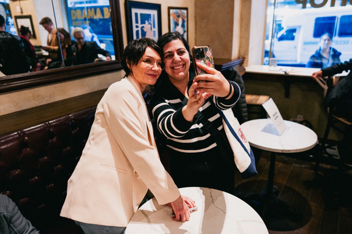 Katrina Lenk and fan at 