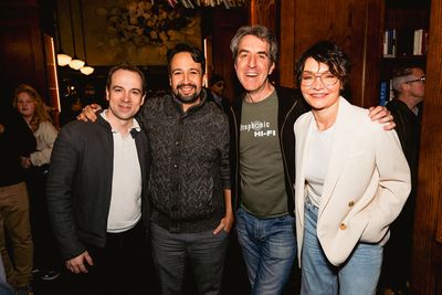 Rob McClure, Lin-Manuel Mirands, Jason Robert Brown, Katrina Lenk Photo