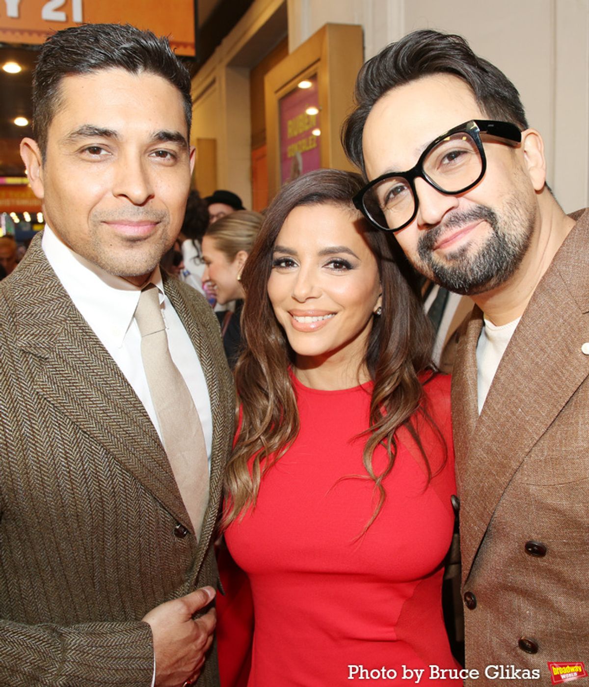 Wilmer Valderrama, Eva Longoria and Lin-Manuel Miranda  at 